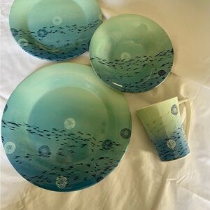 Oceanic Design Dinnerware Set